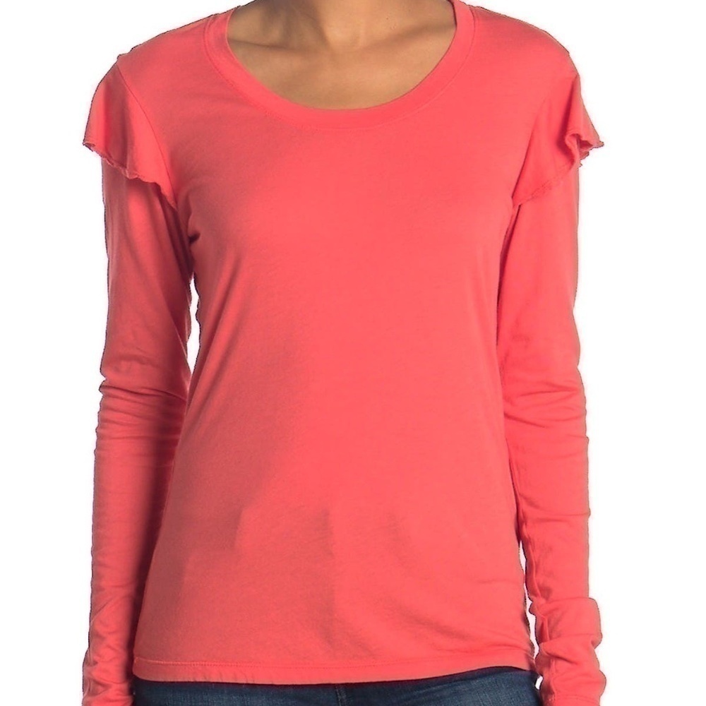 NWT Sundry Long Sleeve Ruffle Tee Size 2